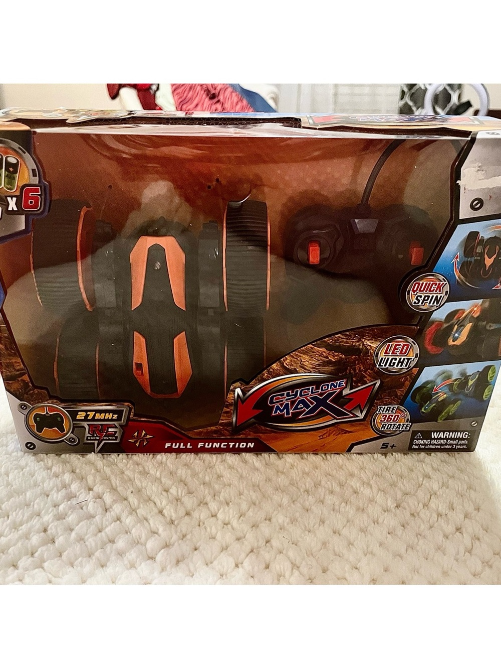 Cyclone Max RC Stunt Car Remote Control Full Function 360 Spin LED Lights Toy